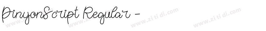 PinyonScript Regular字体转换